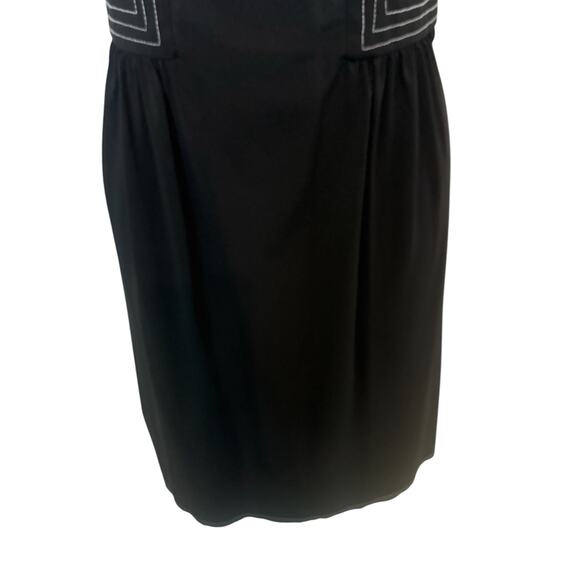 Vintage Adrianna Papell Party Black w/Lace Bodice Midi Dress 4 - Picture 9 of 11